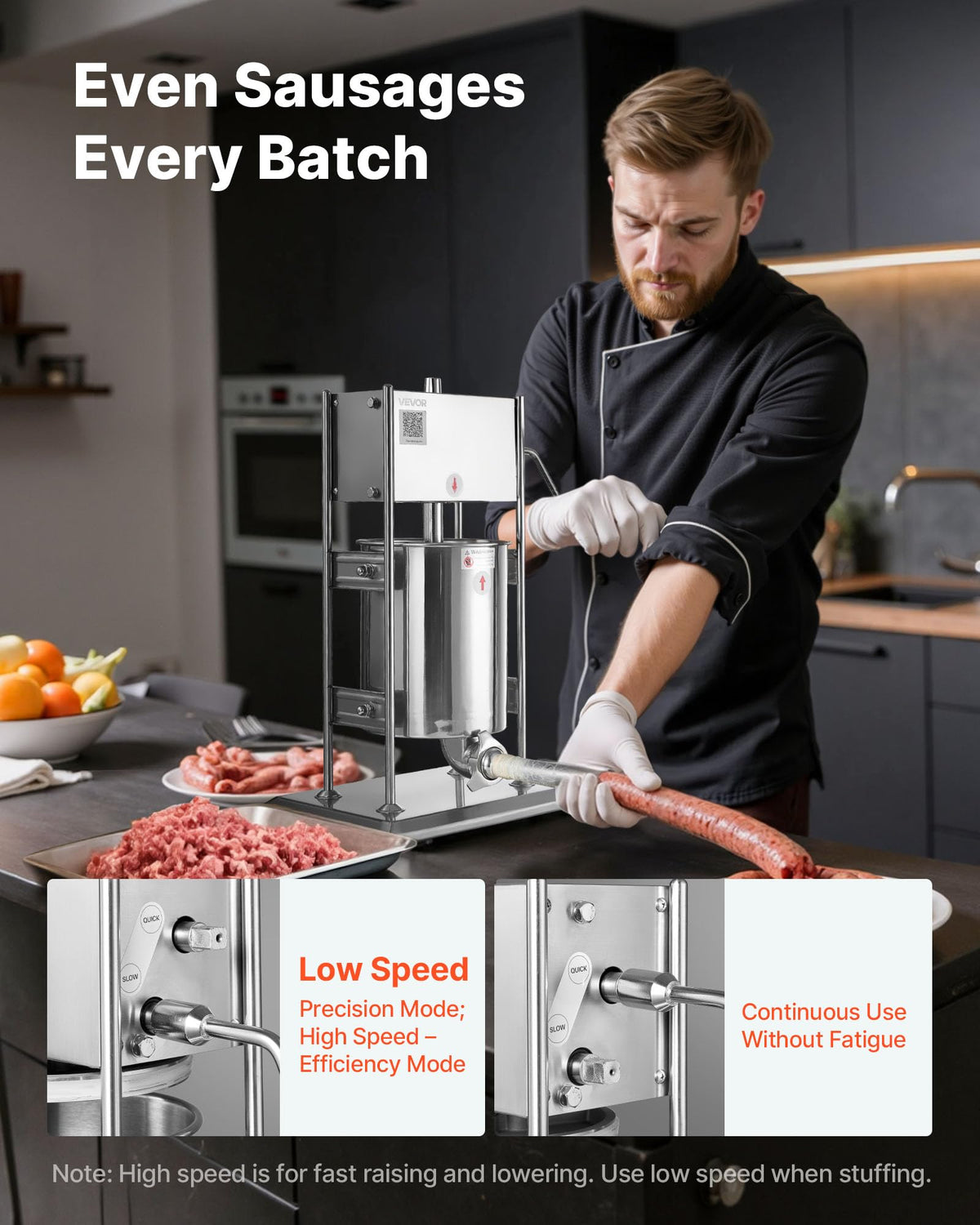 10 L Stainless Steel Vertical Manual Sausage Stuffer O892