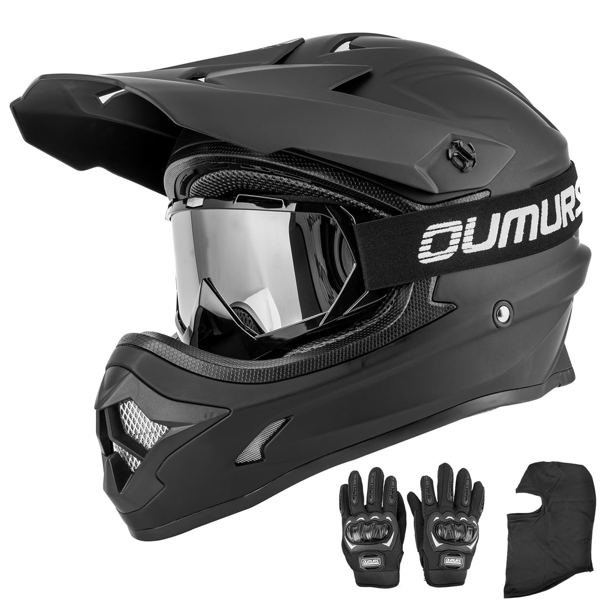 Adult ATV Dirt Bike Helmet with Goggles Gloves & Mask H573
