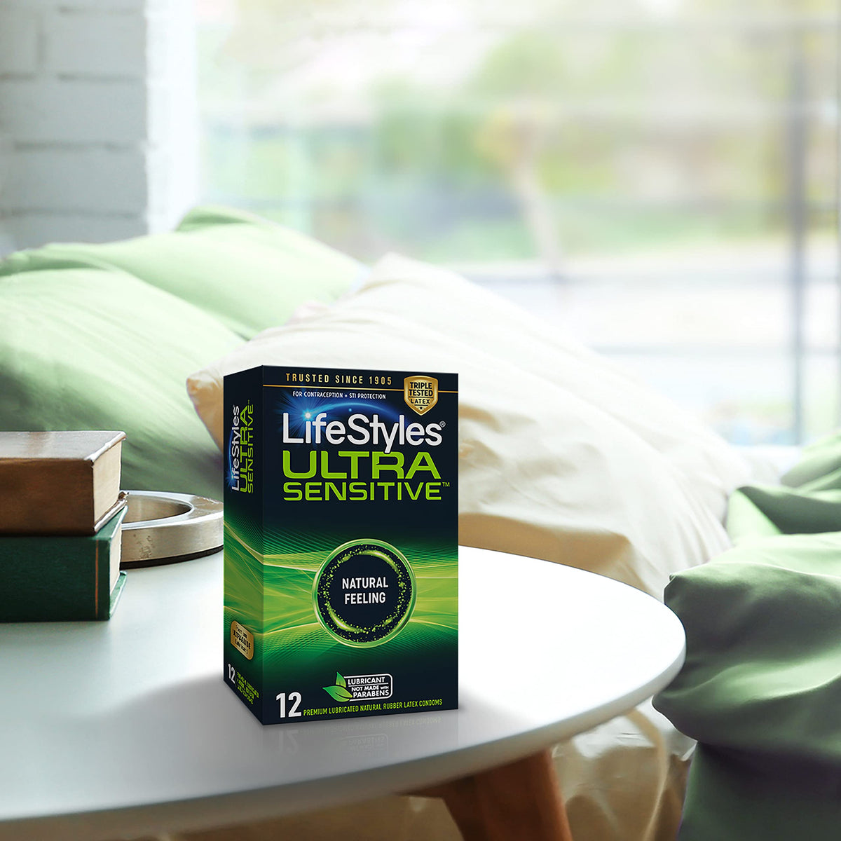 Ultra Sensitive Lubricated Latex Condoms, 12 Count S6485