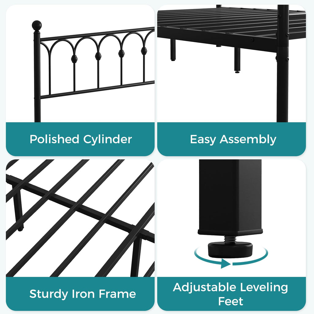 Queen Metal Bed Frame with Headboard S852