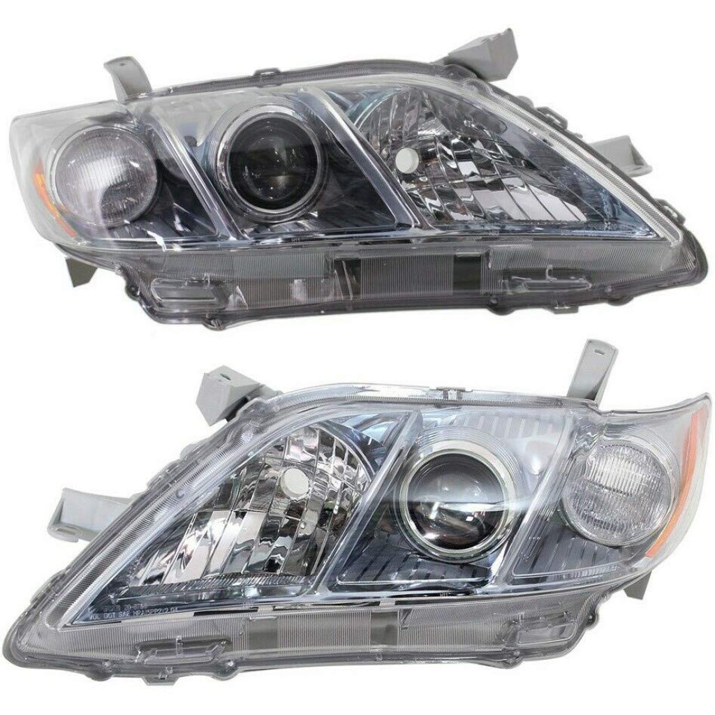 Toyota Camry Headlight 2007 2008 2009 Pair Driver and Passenger Side DOT Certified w/Bulbs E773176