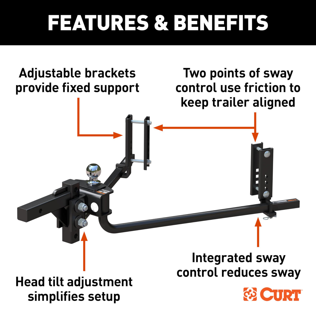Round Bar Weight Distribution Hitch V9867