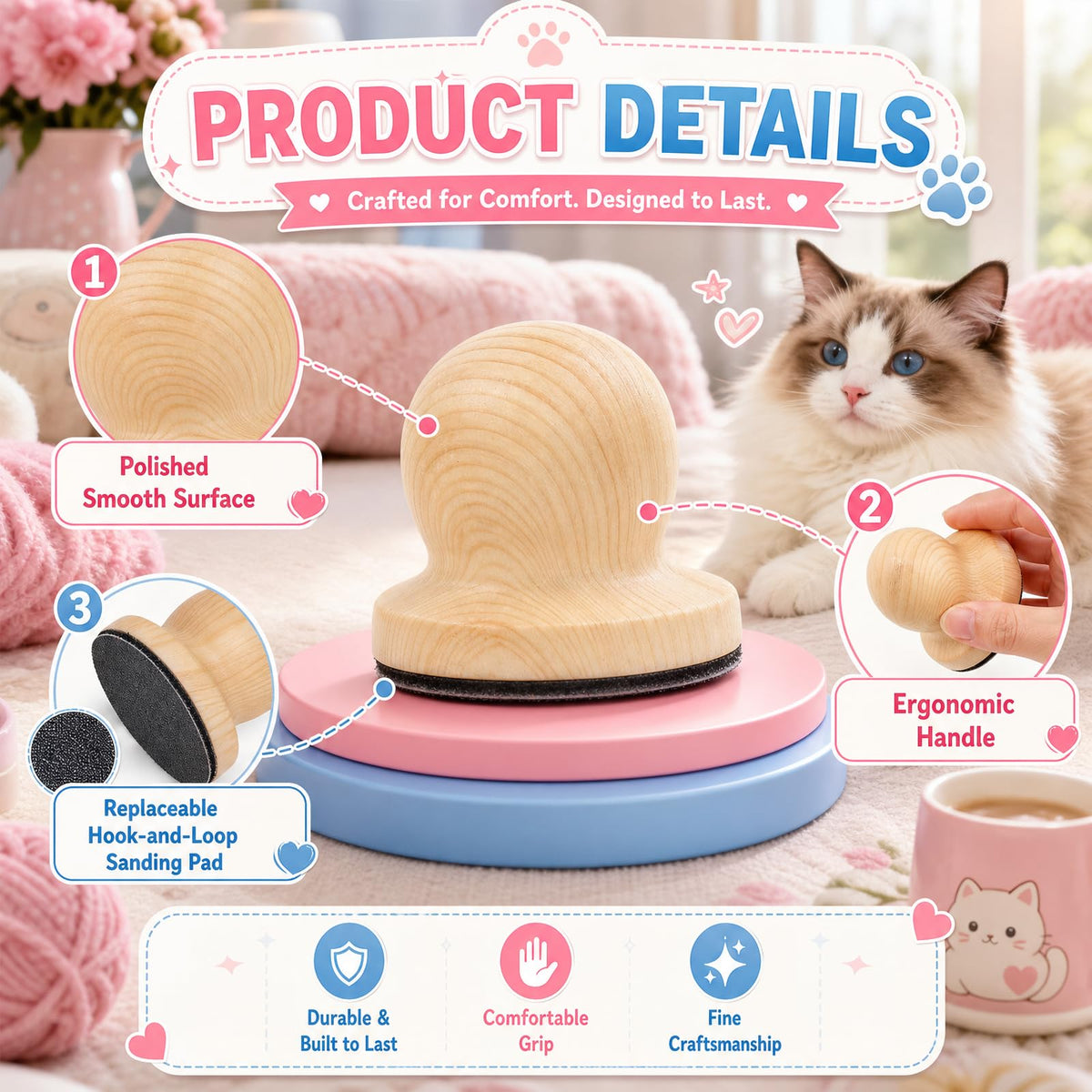 Dog Nail File with 6 Pcs Filing Disc J402