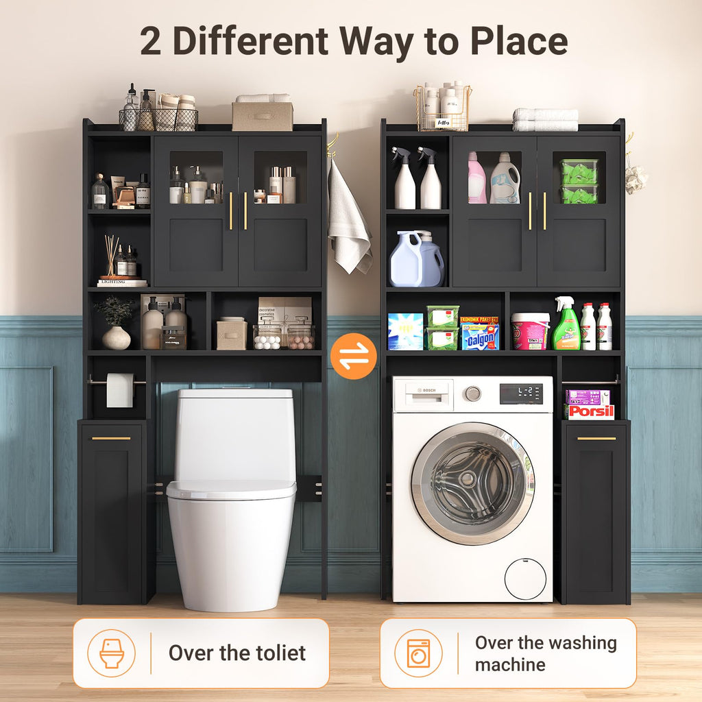 Over The Toilet Storage Cabinet with Acrylic Doors N45319