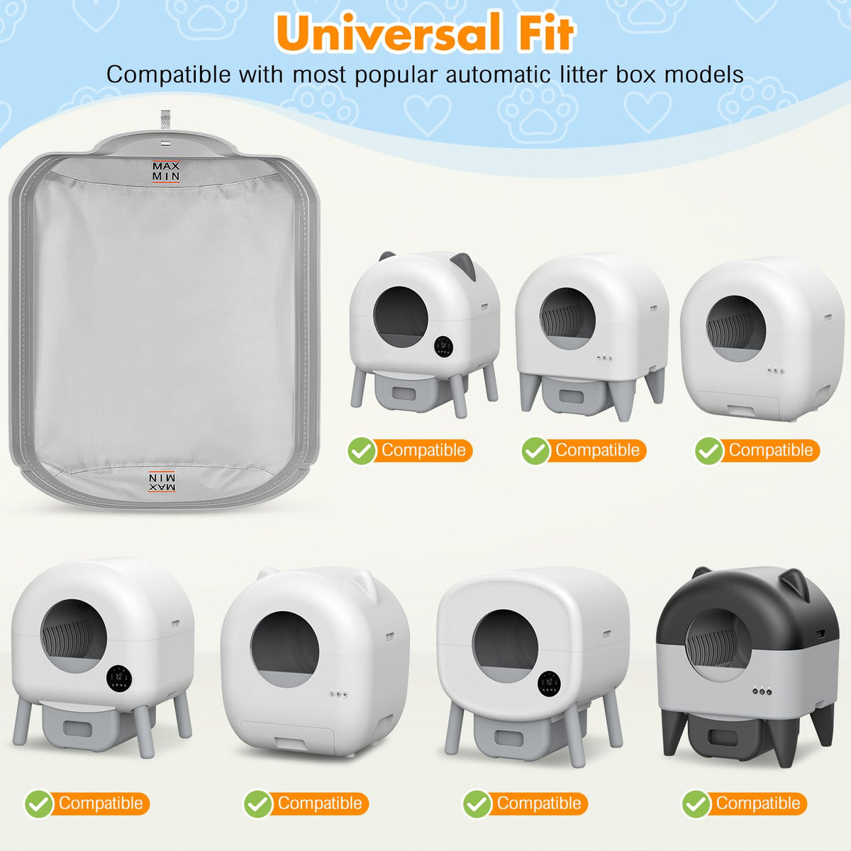 2 Pack Self Cleaning Litter Box Pads with 30 Liners C56819