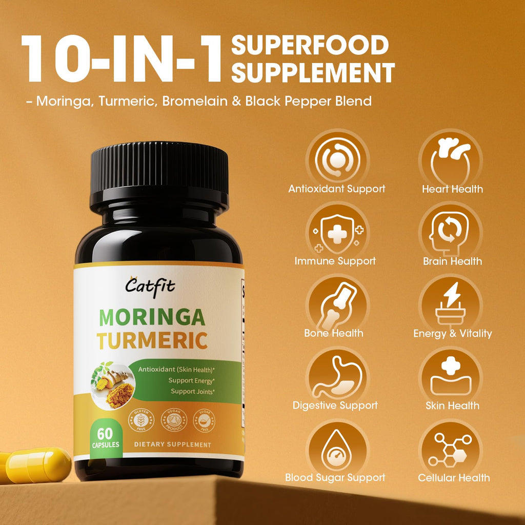 Moringa Capsules 10-in-1 Superfood Supplement I691671