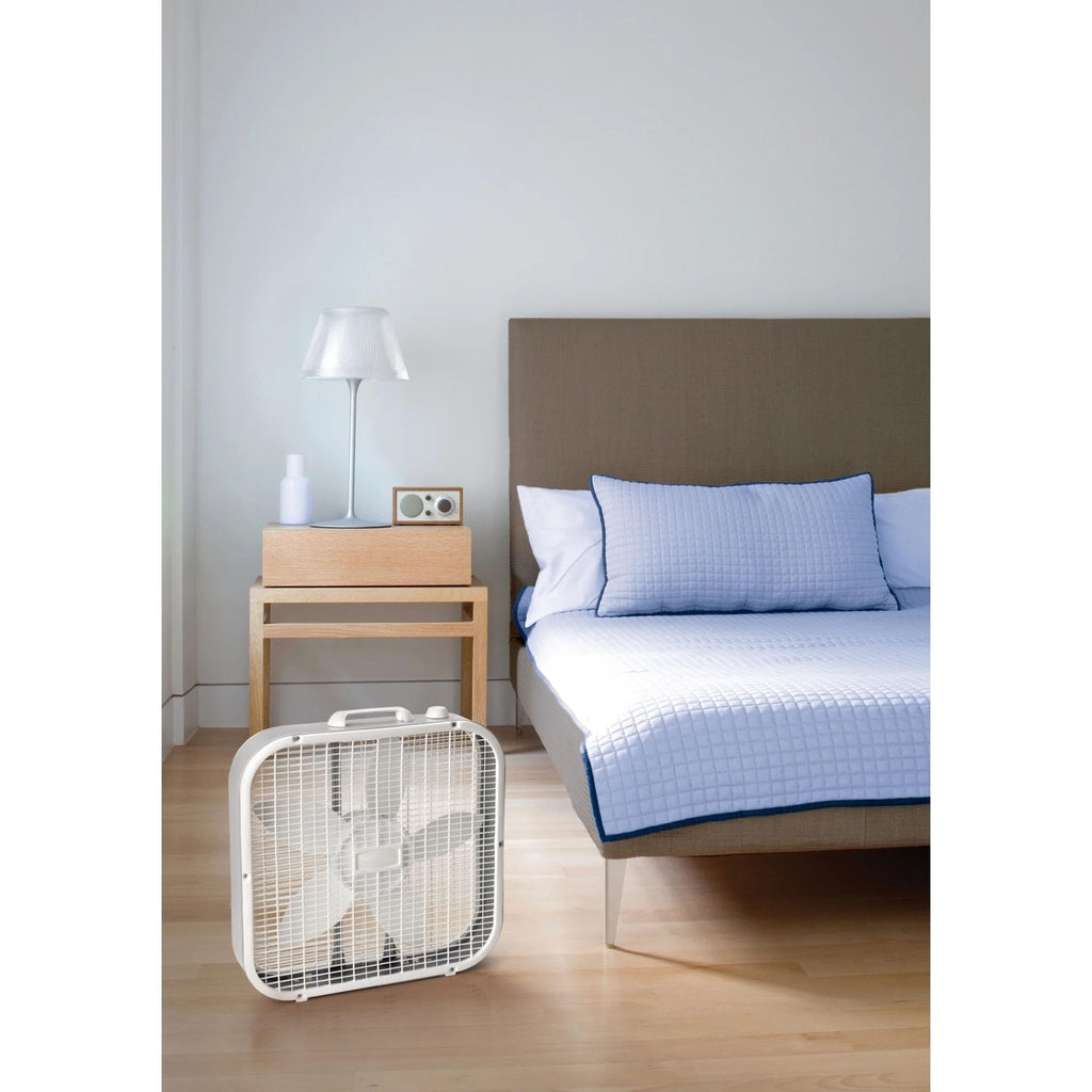 20 Inch White Box Fan 3 Speed Q48861