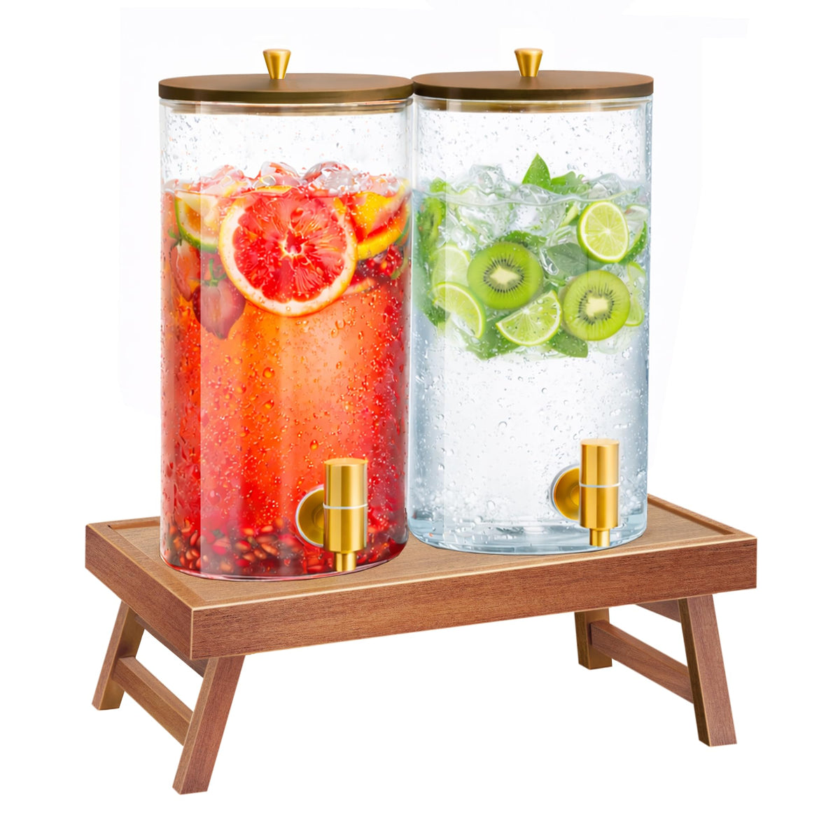 2PCS 1.5 Gallons Glass Drink Dispenser with Spout A9191