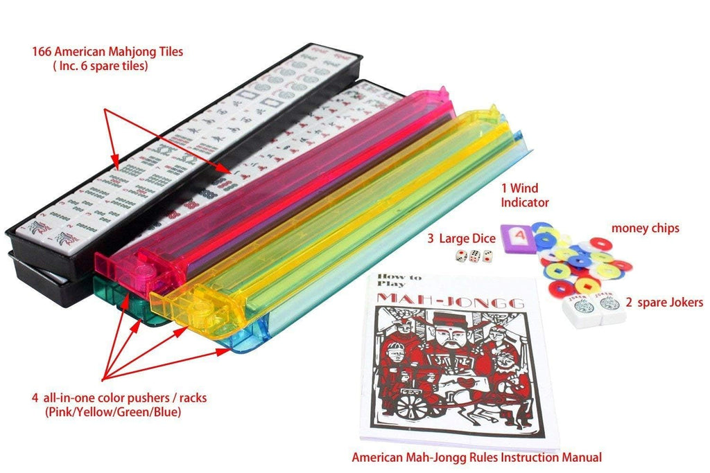 American Mahjong Set 166 Tiles with Soft Bag Z760759