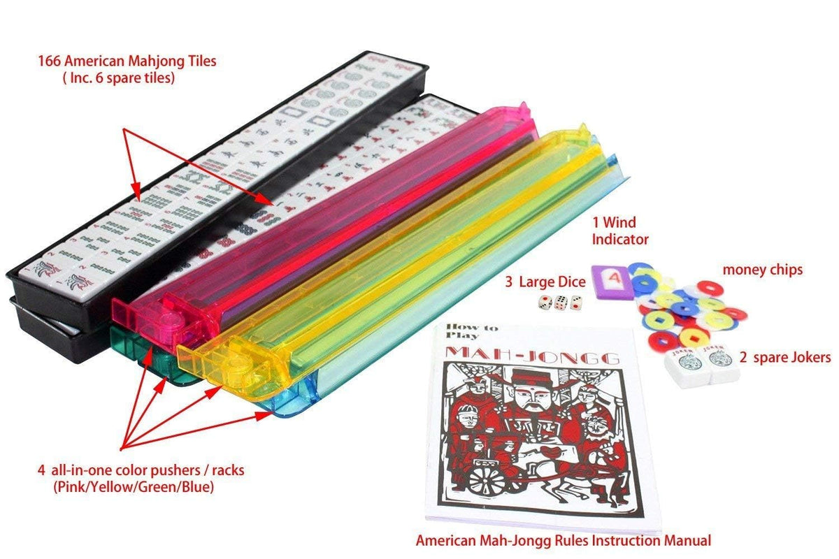 American Mahjong Set 166 Tiles with Soft Bag Z760759
