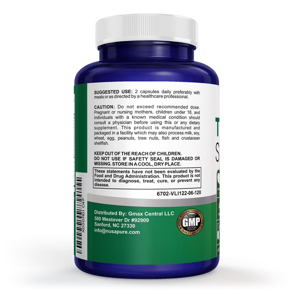 Thyroid Support Supplement 120 Capsules with Vitamin B-12 P608