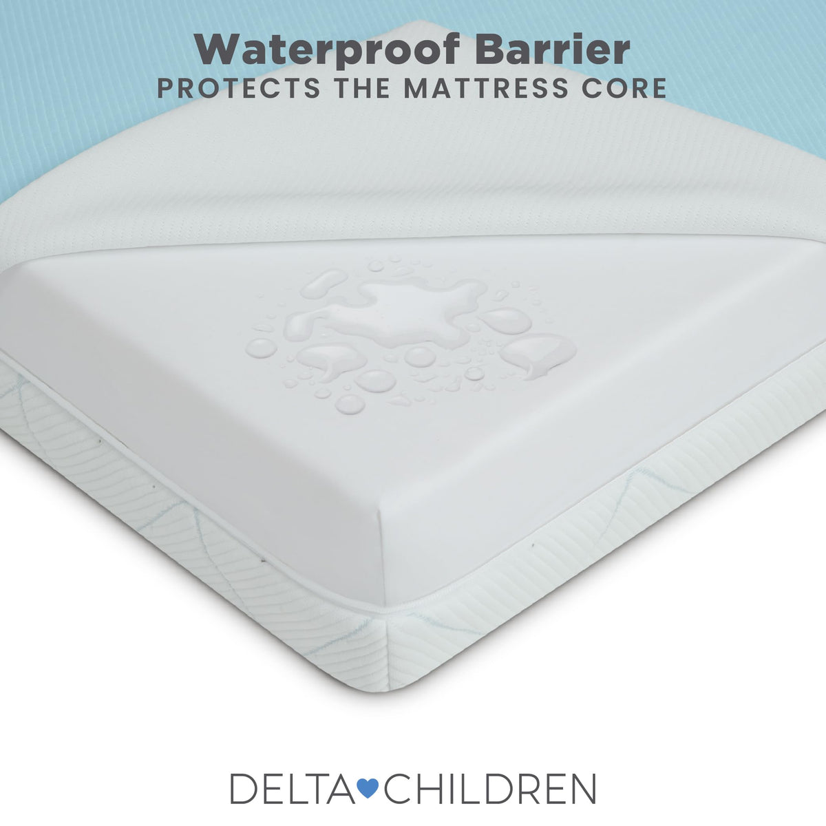 2-Stage Crib and Toddler Mattress with Removable Machine Washable Waterproof Cover J479866
