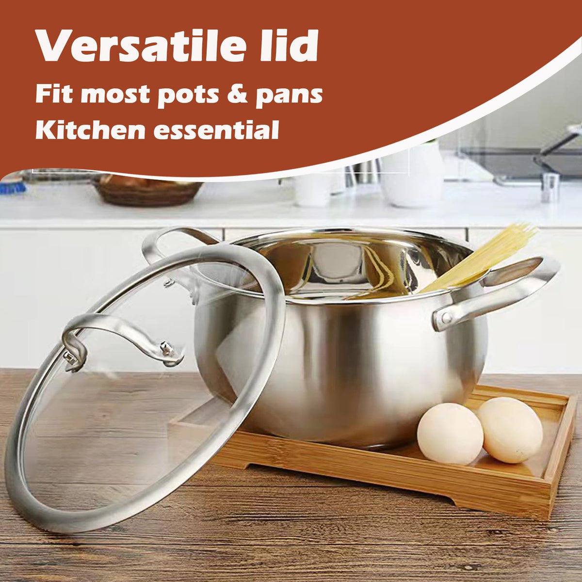 Stainless Steel Glass Lid for 12 Inch Pans and Pots K727782