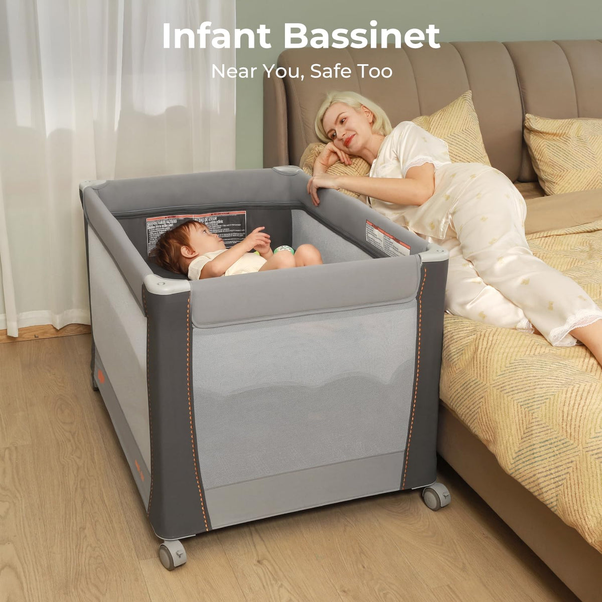 3-in-1 Pack and Play with Bassinet & Changing Table A1410