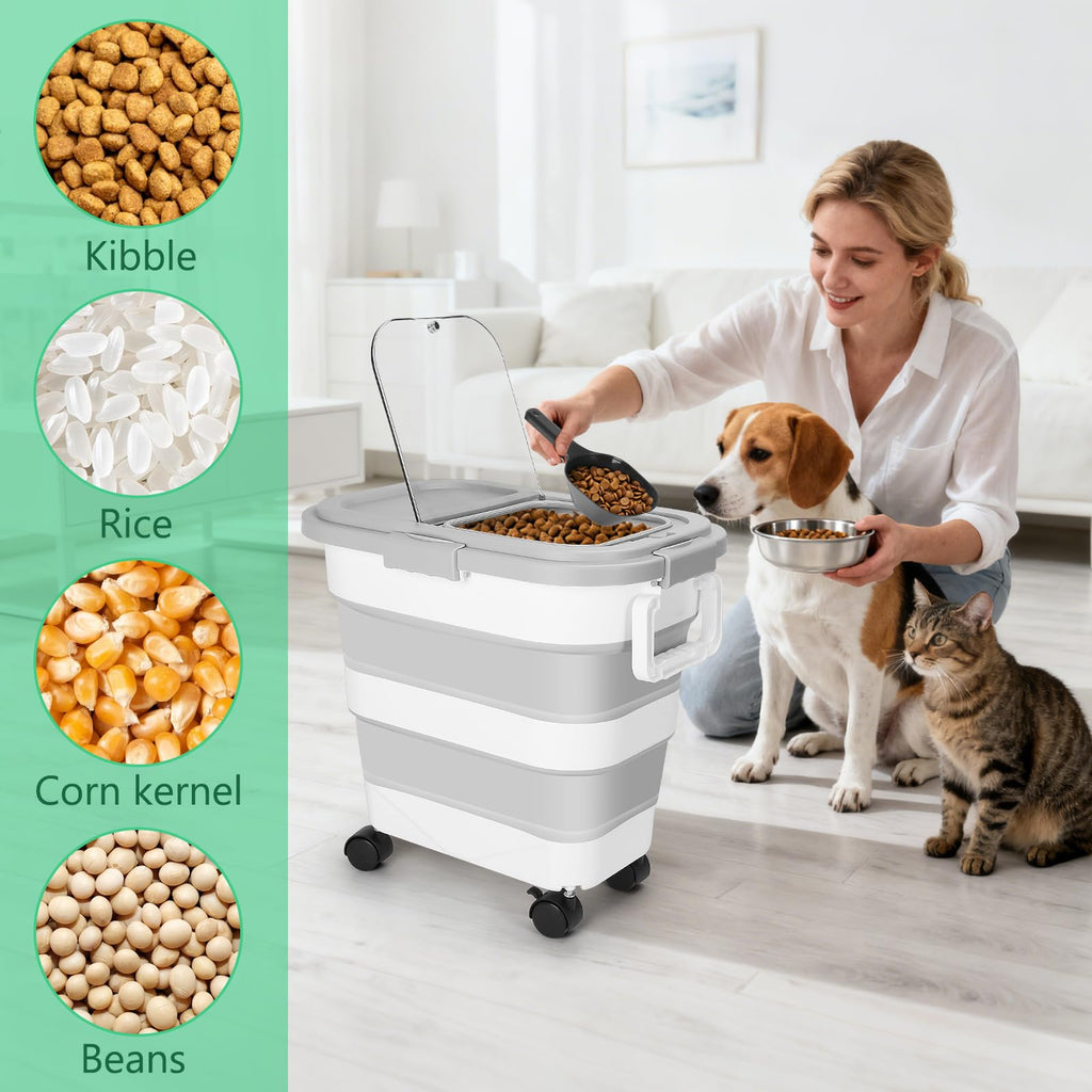 30LB Dog Food Storage Container with Wheels K98803