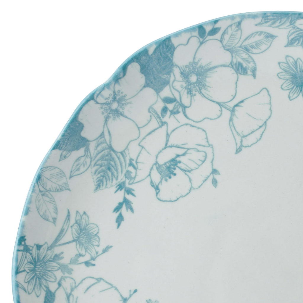 12 Piece Blue Floral Dinnerware Set B2047