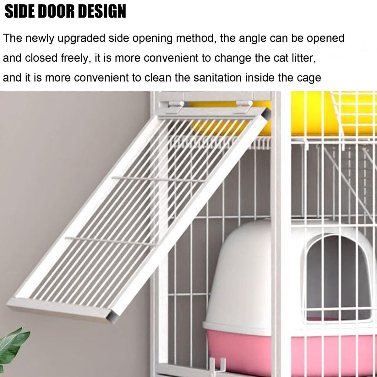 Small Animal Cage with Hammock, Pull Out Tray, Black A301