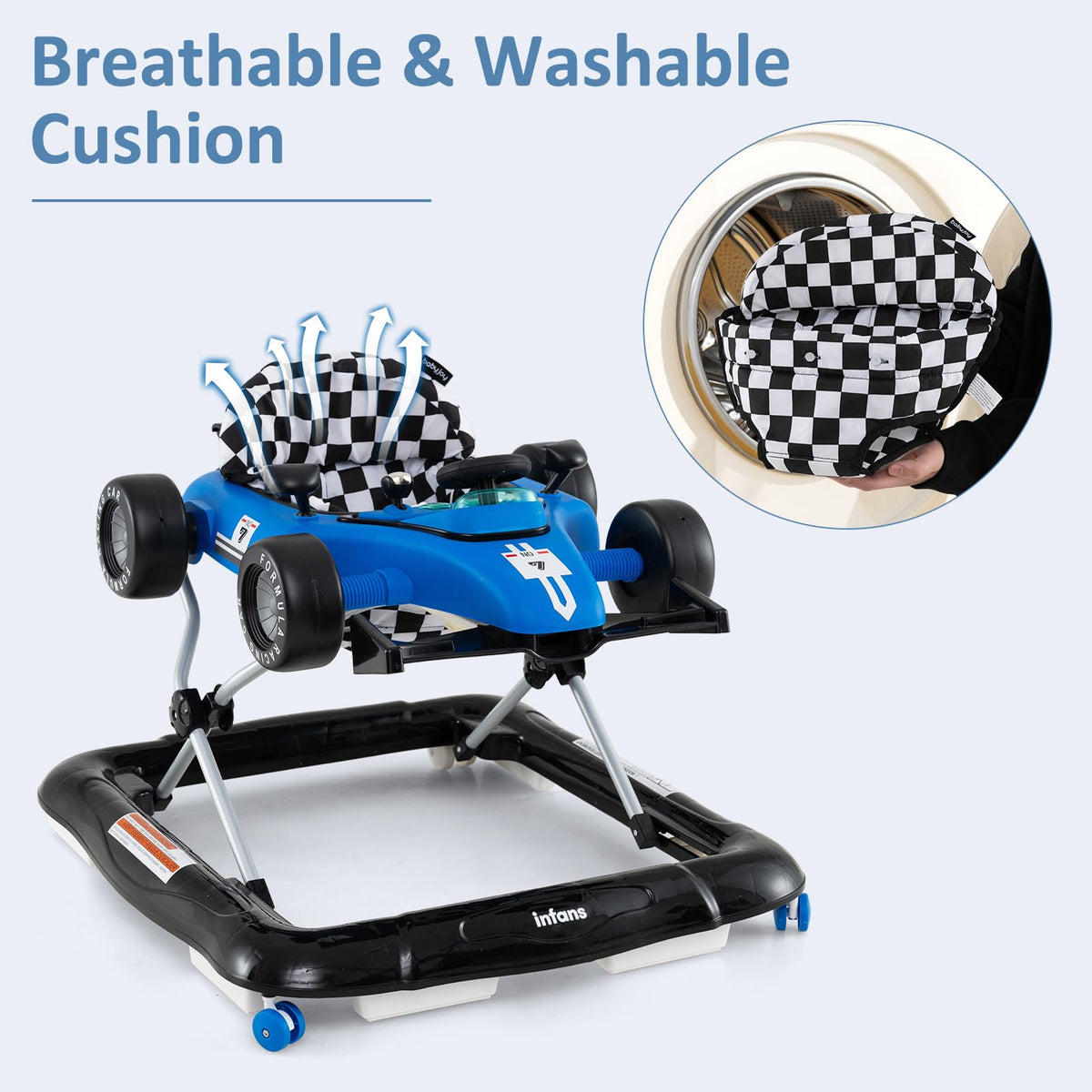 4 in 1 Foldable Baby Walker with Adjustable Height T425