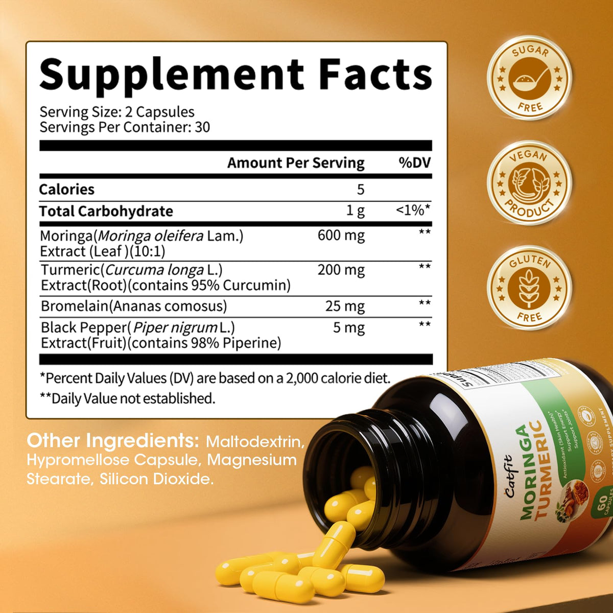 Moringa Capsules 10-in-1 Superfood Supplement I691671
