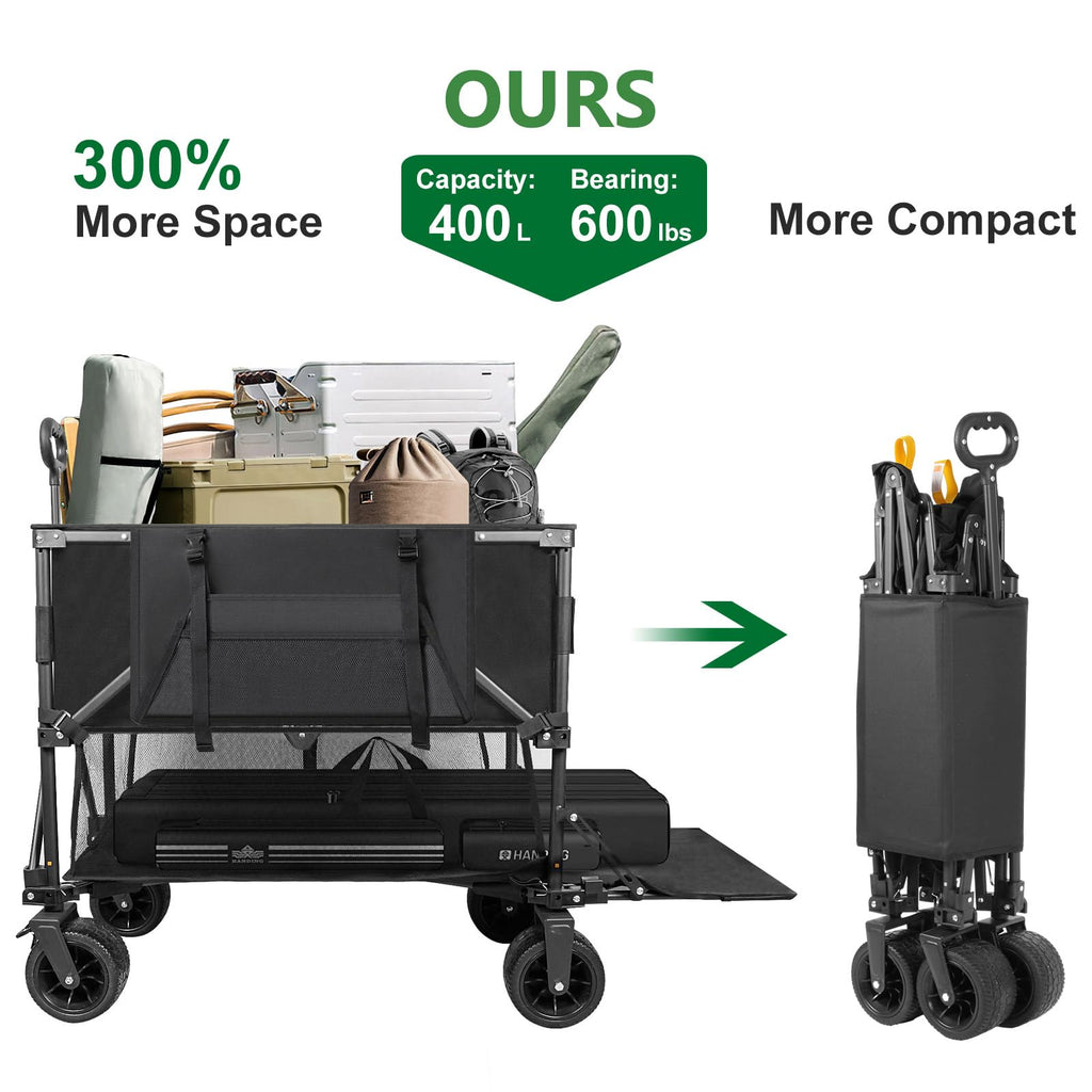 600lb Capacity 400L Collapsible Wagon L3336