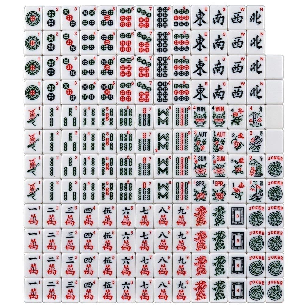 American Mahjong Set 166 Tiles with Soft Bag Z760759