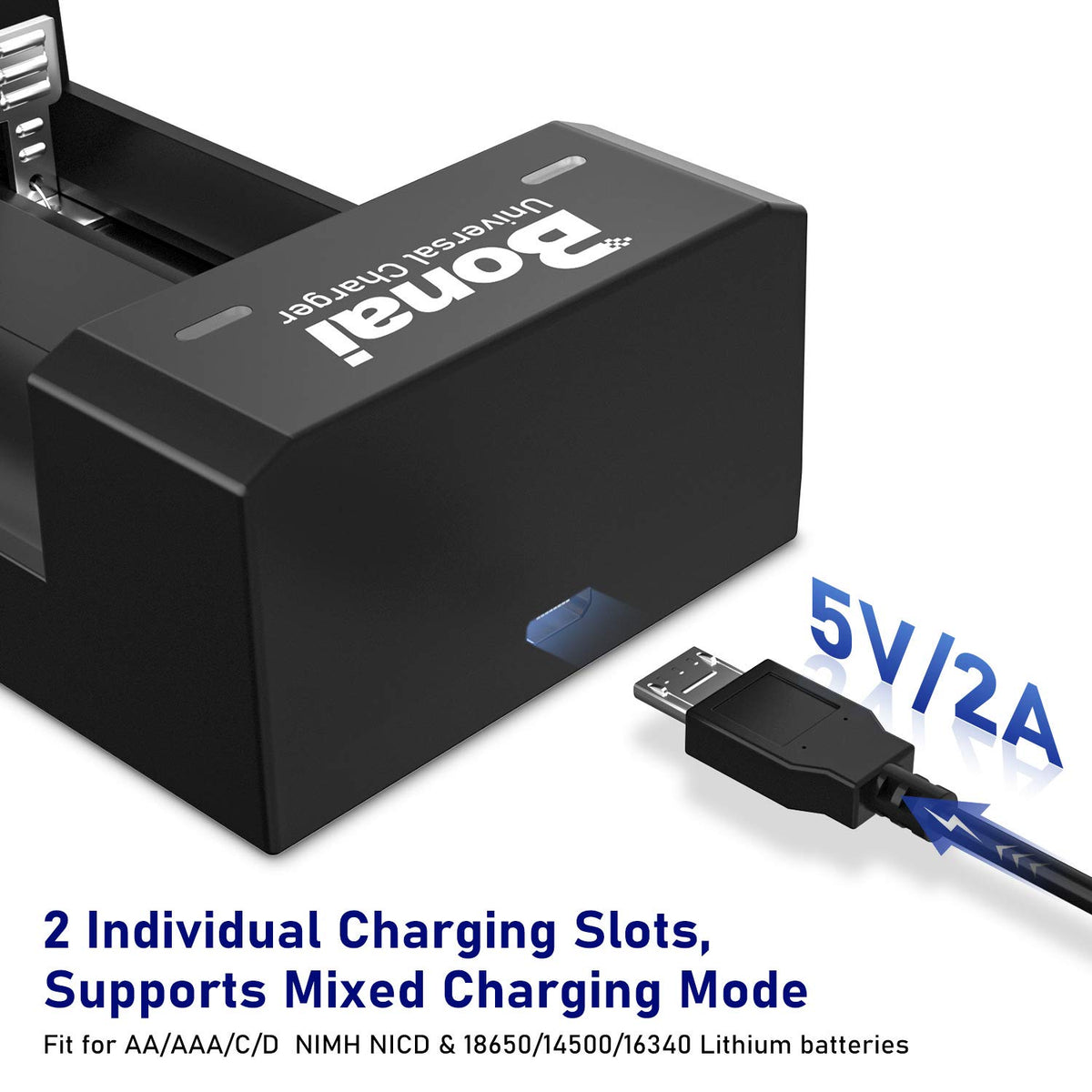 Battery Charger for AA AAA C D Rechargeable Batteries C811