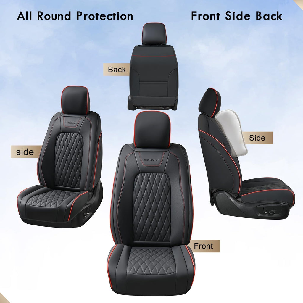 Leather Seat Covers Full Set Waterproof Custom Fit A82967