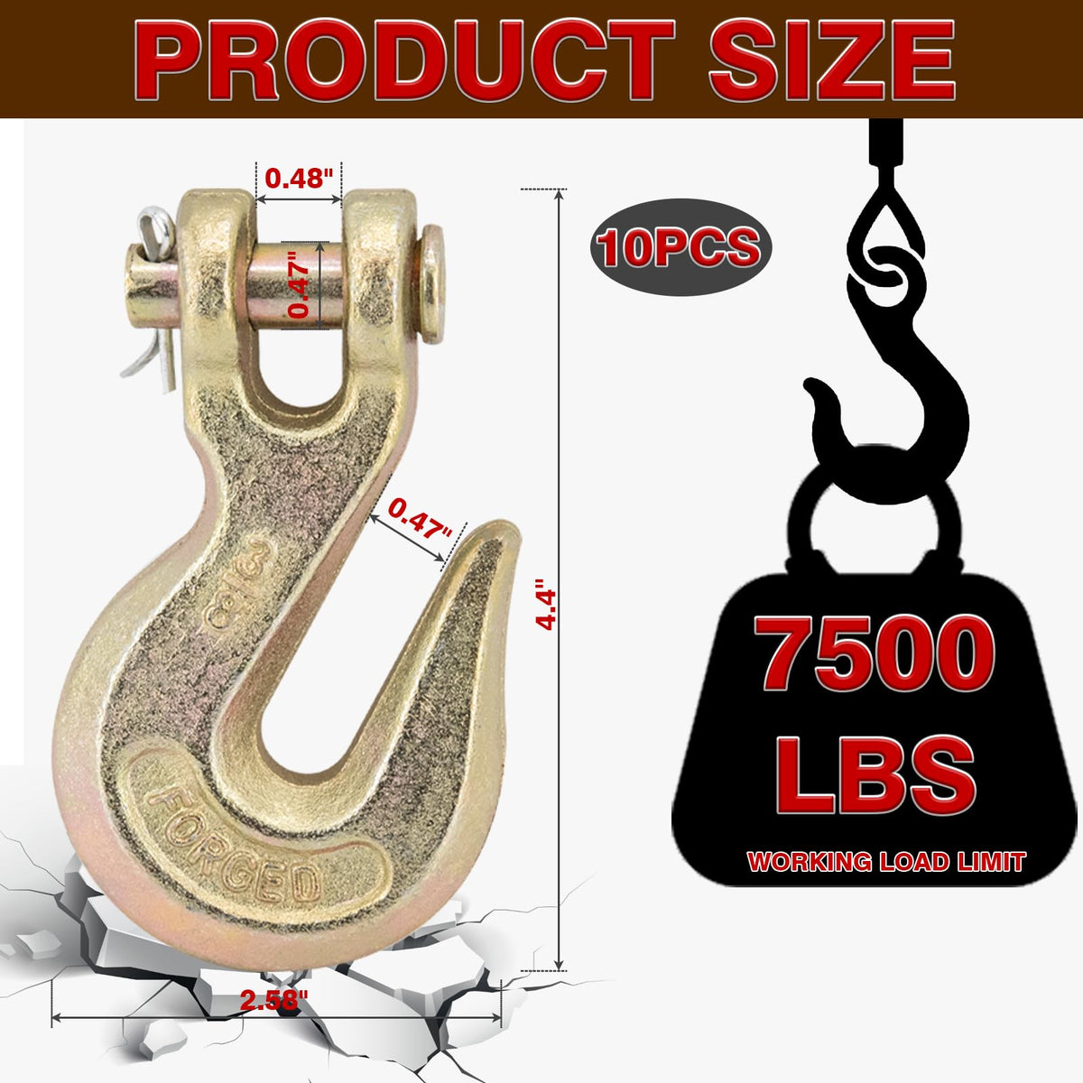 3/8 Inch G70 Clevis Grab Hooks O485480