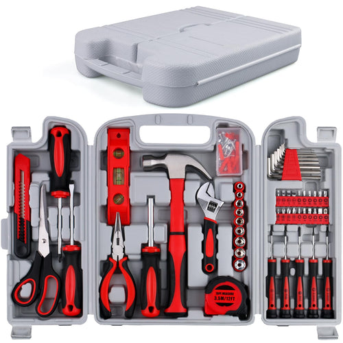 156-Piece All-Purpose Home Tool Kit in Foldable Toolbox H482858