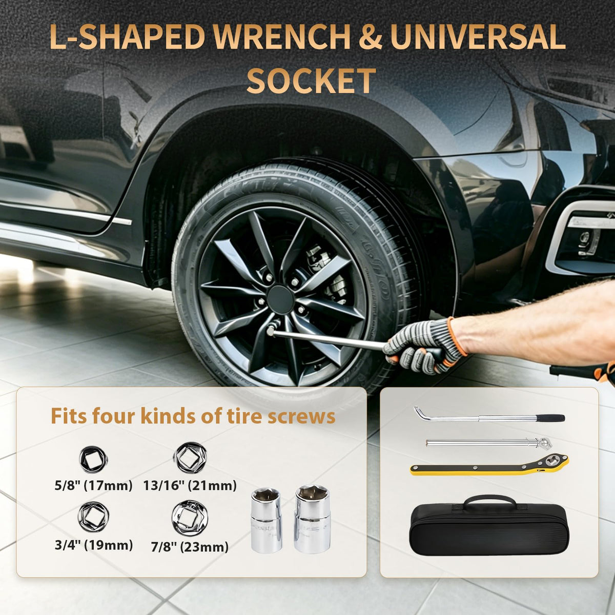 3-Ton Scissor Jack Kit with Ratchet Wrench O438175