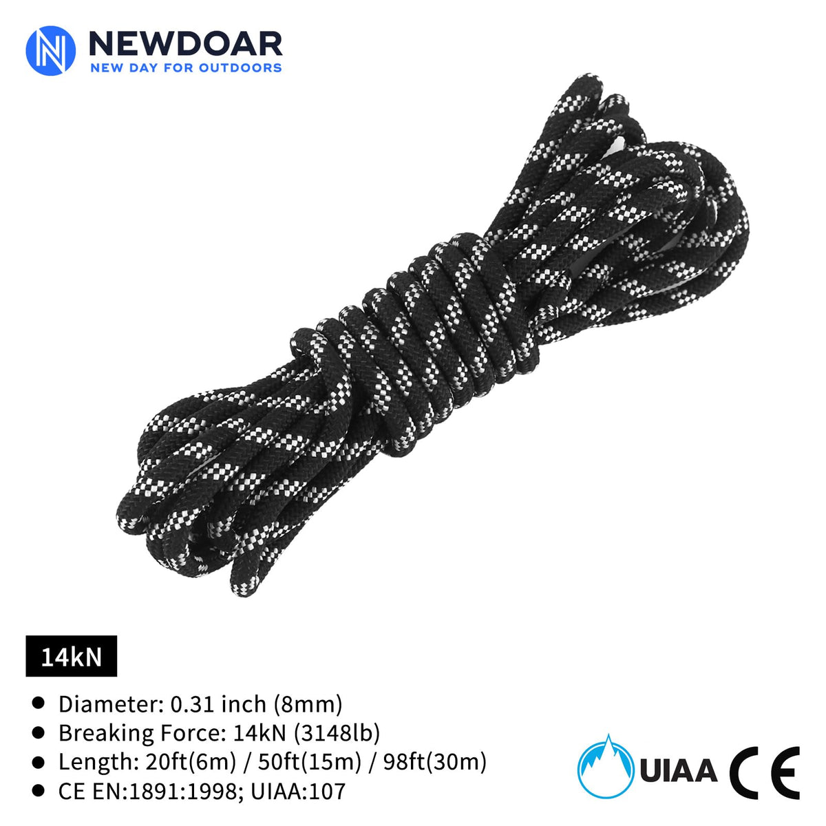 8mm 10mm Double Braid Climbing Rope T31954