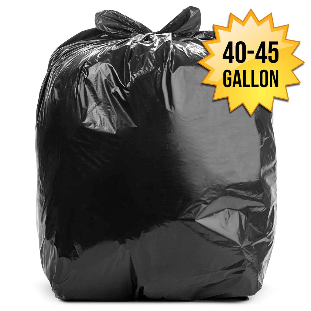 Black 40-45 Gal Trash Bags, 1.5 MIL, 100 Pk X119