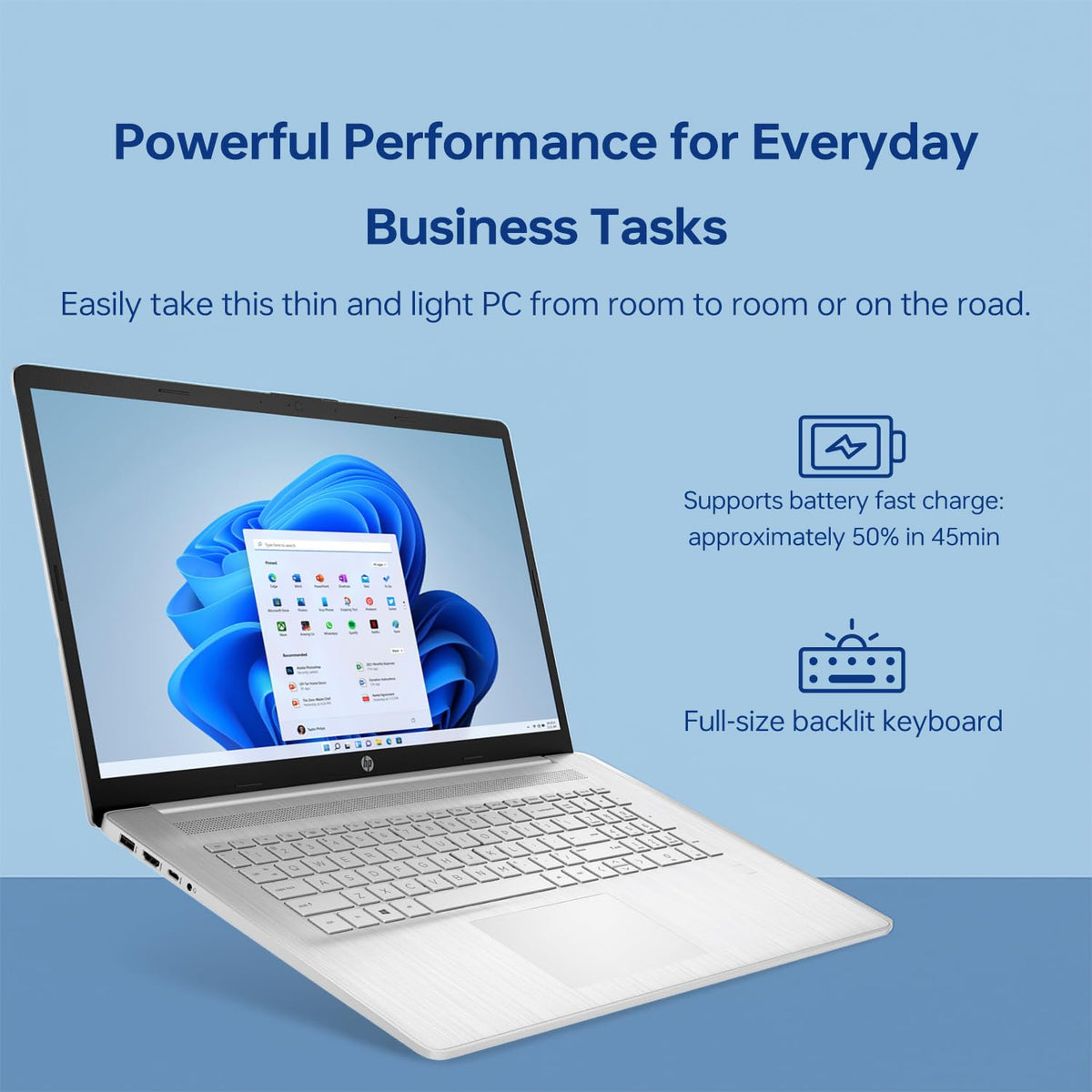 17.3" HD+ Touchscreen Laptop, Intel Core i5, 16GB RAM, 1TB SSD, Silver C8683