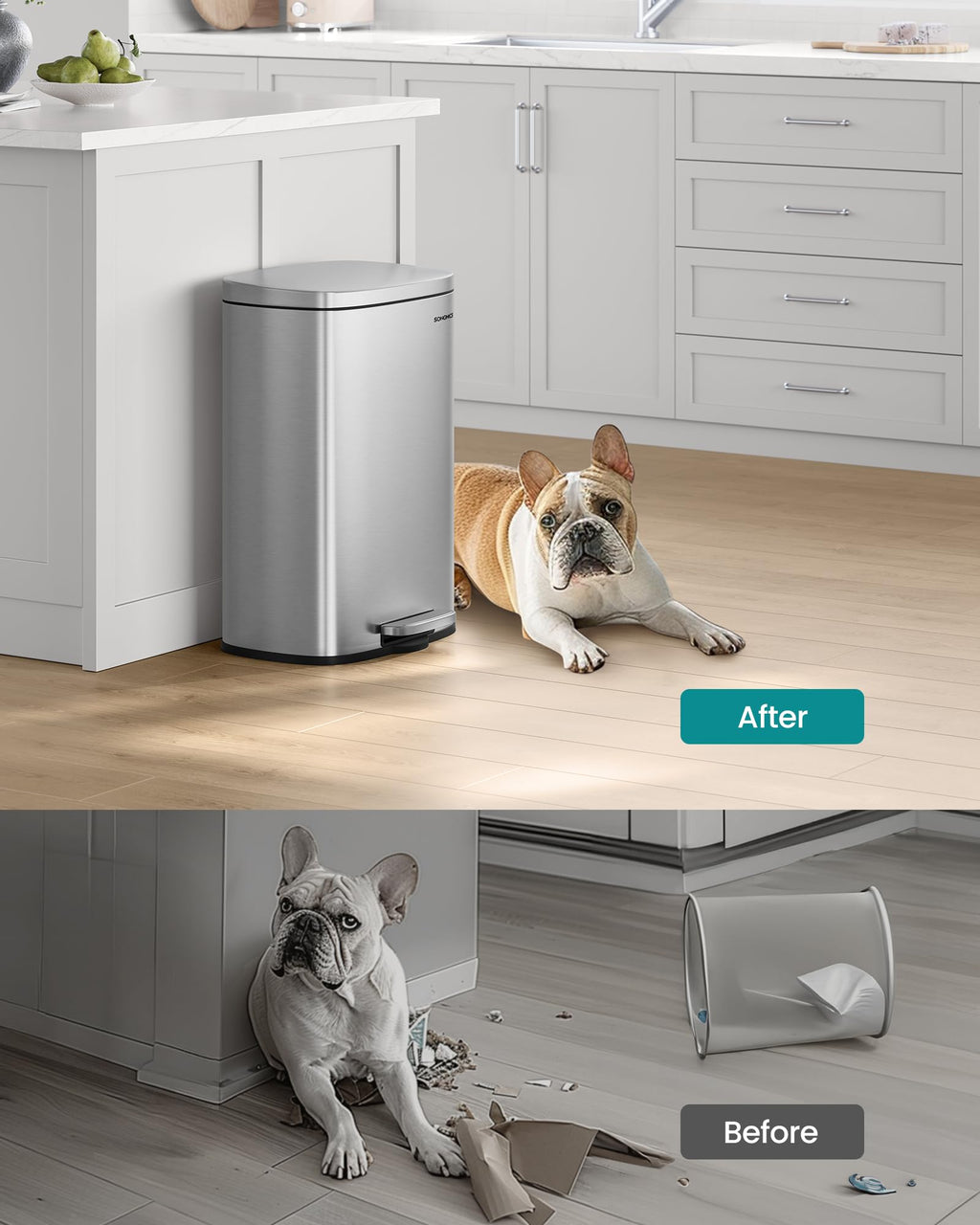 13 Gallon Stainless Steel Trash Can T94040