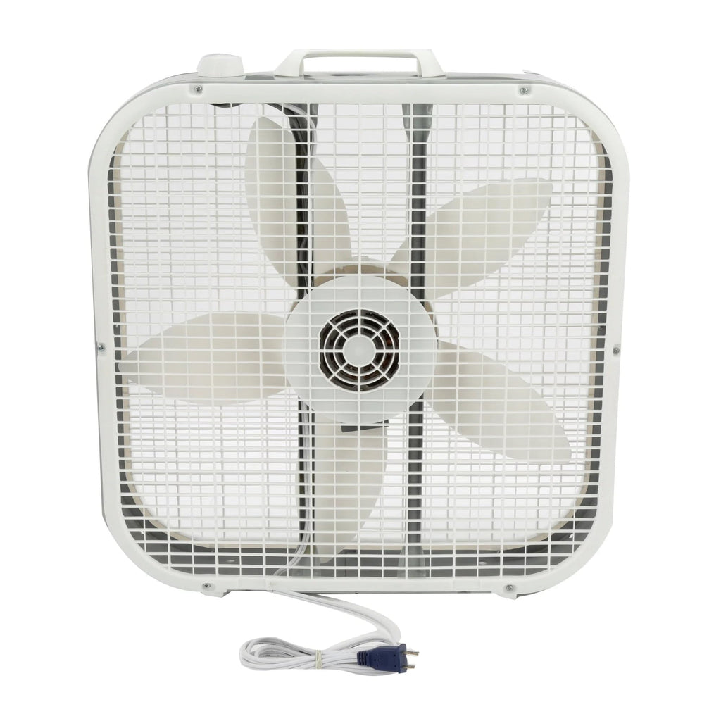 20 Inch White Box Fan 3 Speed Q48861