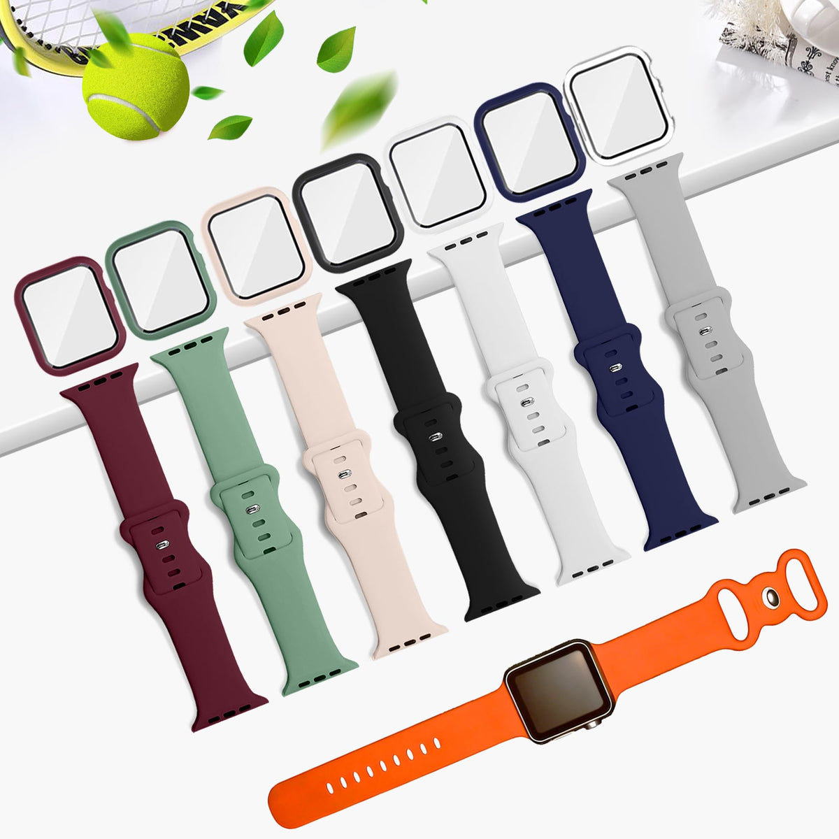 8 Pack Watch Screen Protector Silicone Band V15950