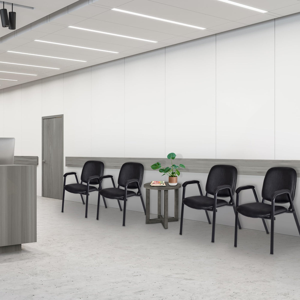 Vinyl Stacking Chair with Arms K922