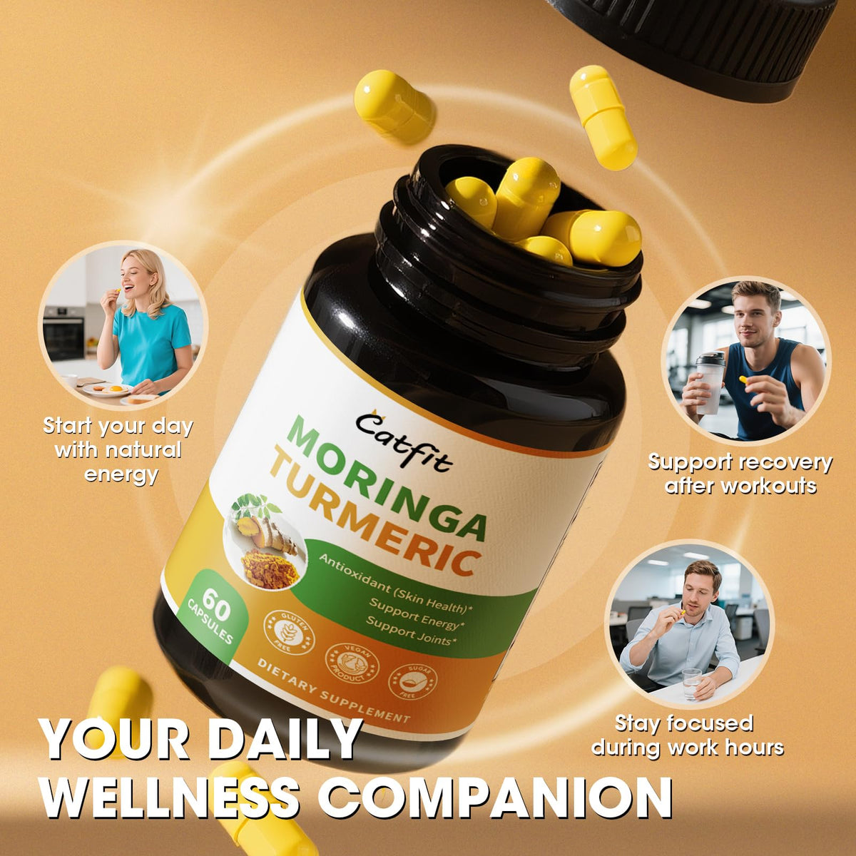 Moringa Capsules 10-in-1 Superfood Supplement I691671