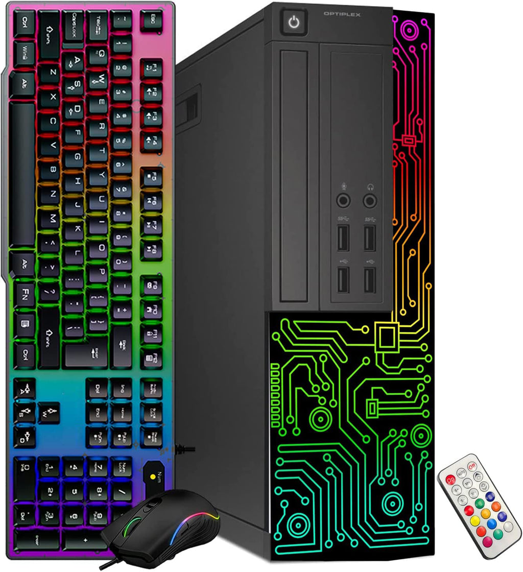 RGB Desktop Computer PC with 24 Inch Monitor, Intel i5, 8GB RAM, 512GB SSD, Windows 11 Pro Y34293