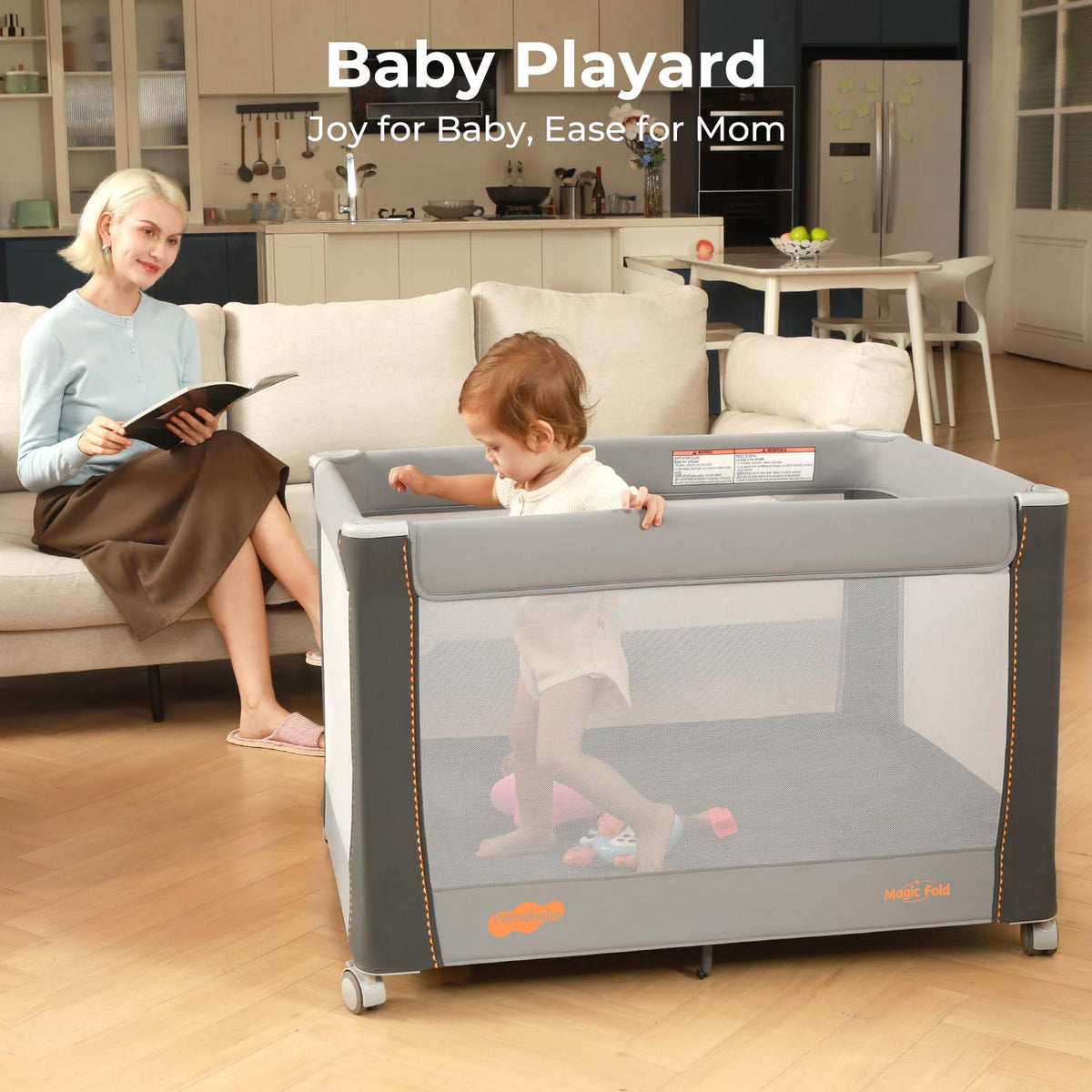 3-in-1 Pack and Play with Bassinet & Changing Table A1410