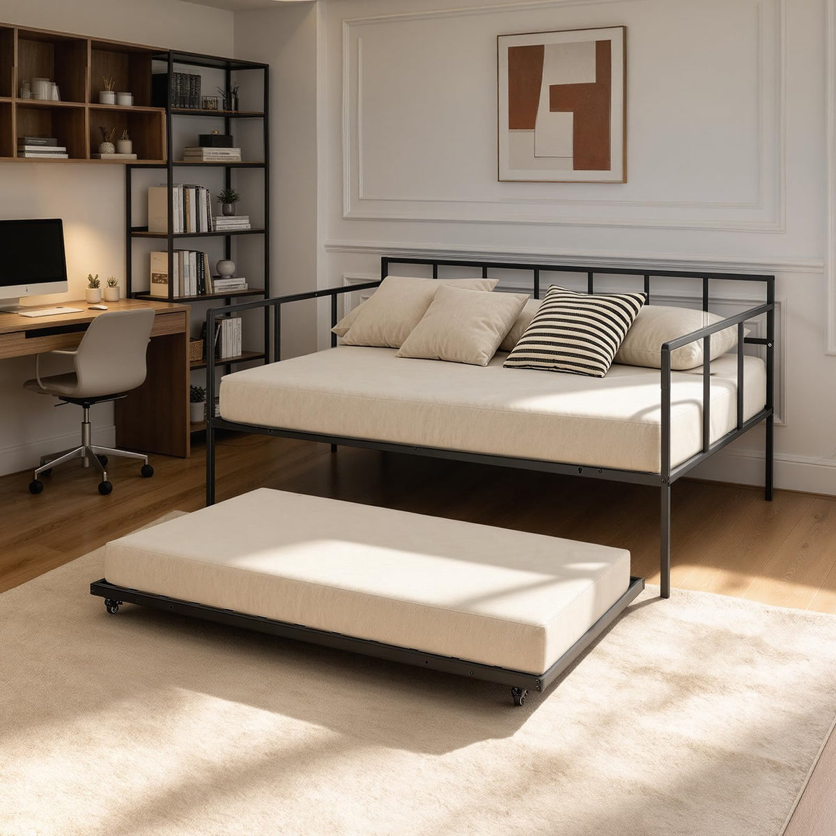 Full Size Daybed with Pop Up Trundle W612
