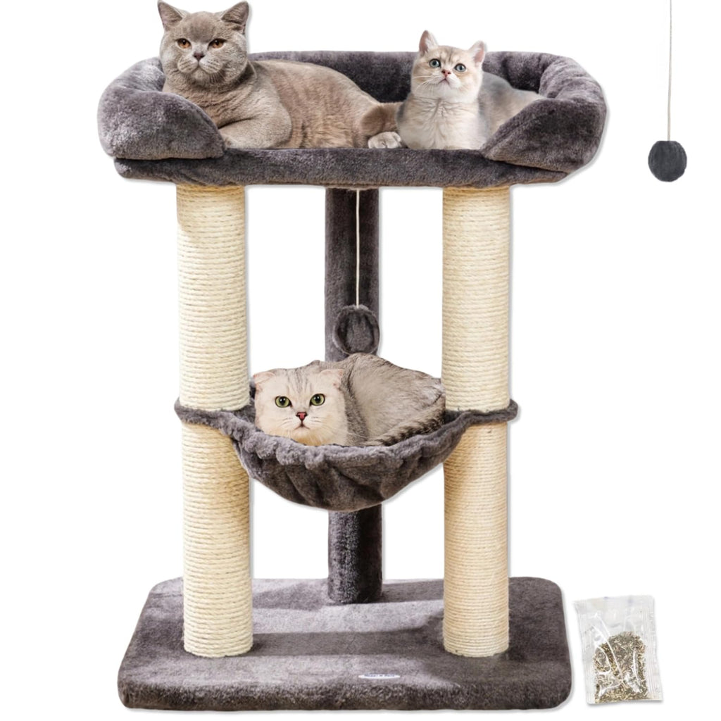 28" Cat Tree with Hammock and Removable Cover P828