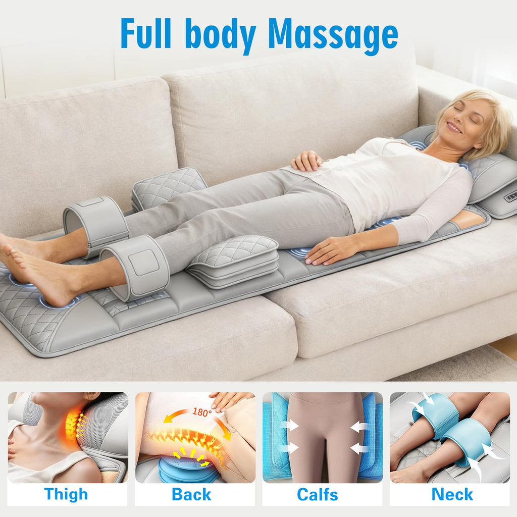 Full Body Massage Mat with Lumbar Pad & Headrest C1709