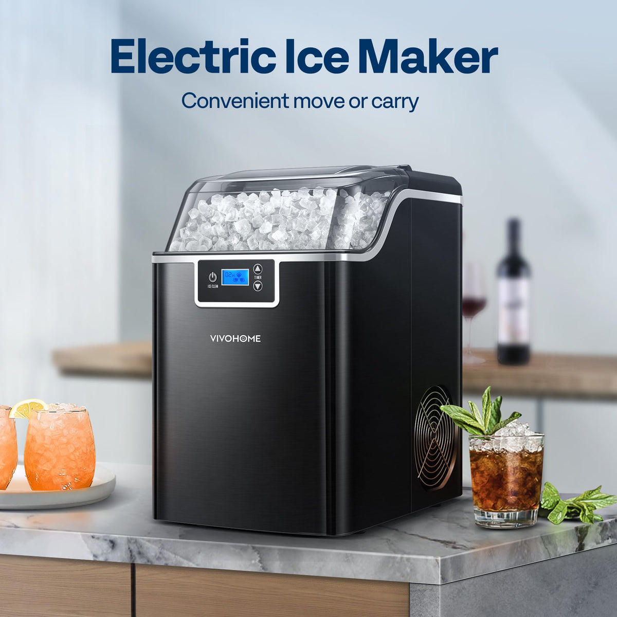 Black Countertop Ice Maker H624436