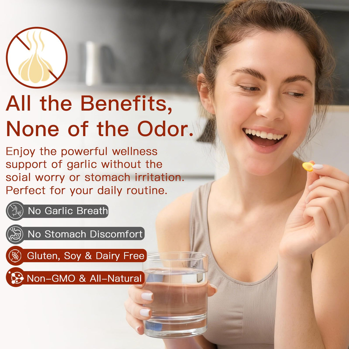 Odorless Organic Aged Garlic Extract Capsules P20067