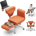 Orange Adjustable Ergonomic Office Chair with Desk Tray U6676