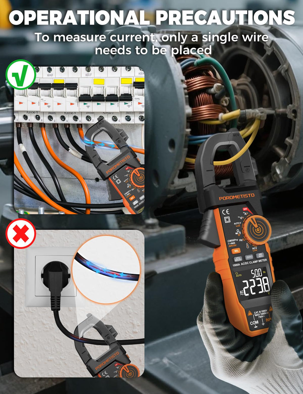 Clamp Meter 6000 Counts 1000A H9839