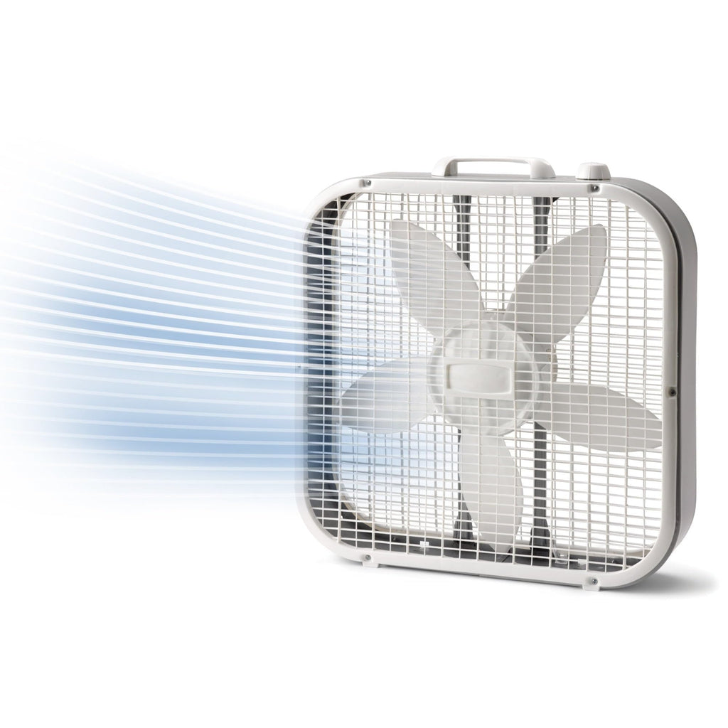 20 Inch White Box Fan 3 Speed Q48861