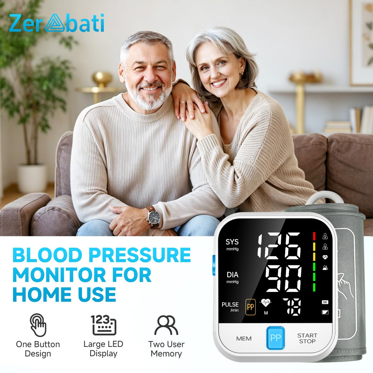 Automatic Upper Arm Blood Pressure Monitor with Large Cuff X7946