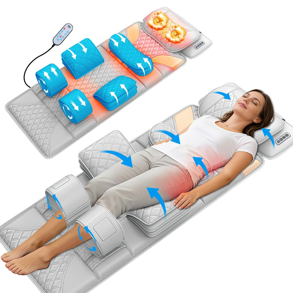 Full Body Massage Mat with Lumbar Pad & Headrest C1709